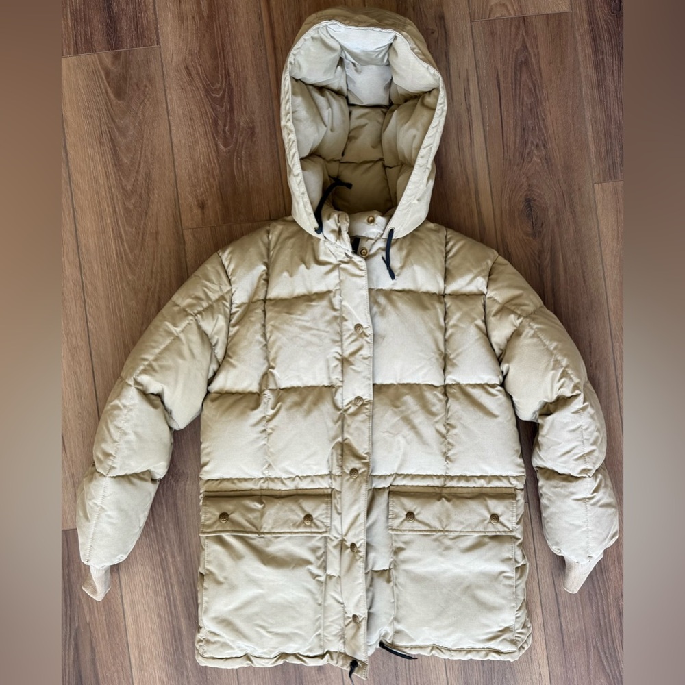 Vintage 1980s Eddie Bauer Karakoram Hooded Parka Jacket Sz M Goose Down Quilted
